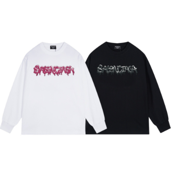 Balenciaga Melting Ice Cream Letter Print Long Sleeve